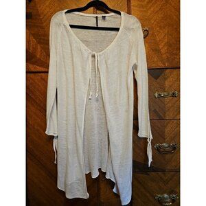 Isda And Co White Size Small Hemp Long Line Sweater